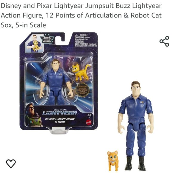 Disney and Pixar Lightyear Jumpsuit Buzz Lightyear Action Figure, 12 Points of A - Picture 3 of 5